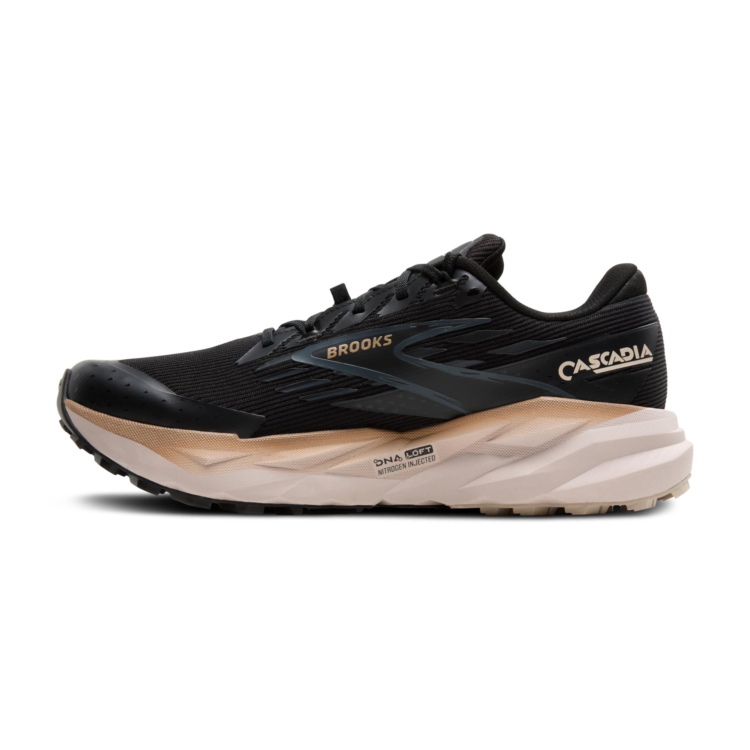 Brooks Men’s Cascadia19 GTX Waterproof Mountain Trail Running Shoe - Black/Ebony/Chateau Gray - 8.5 Medium