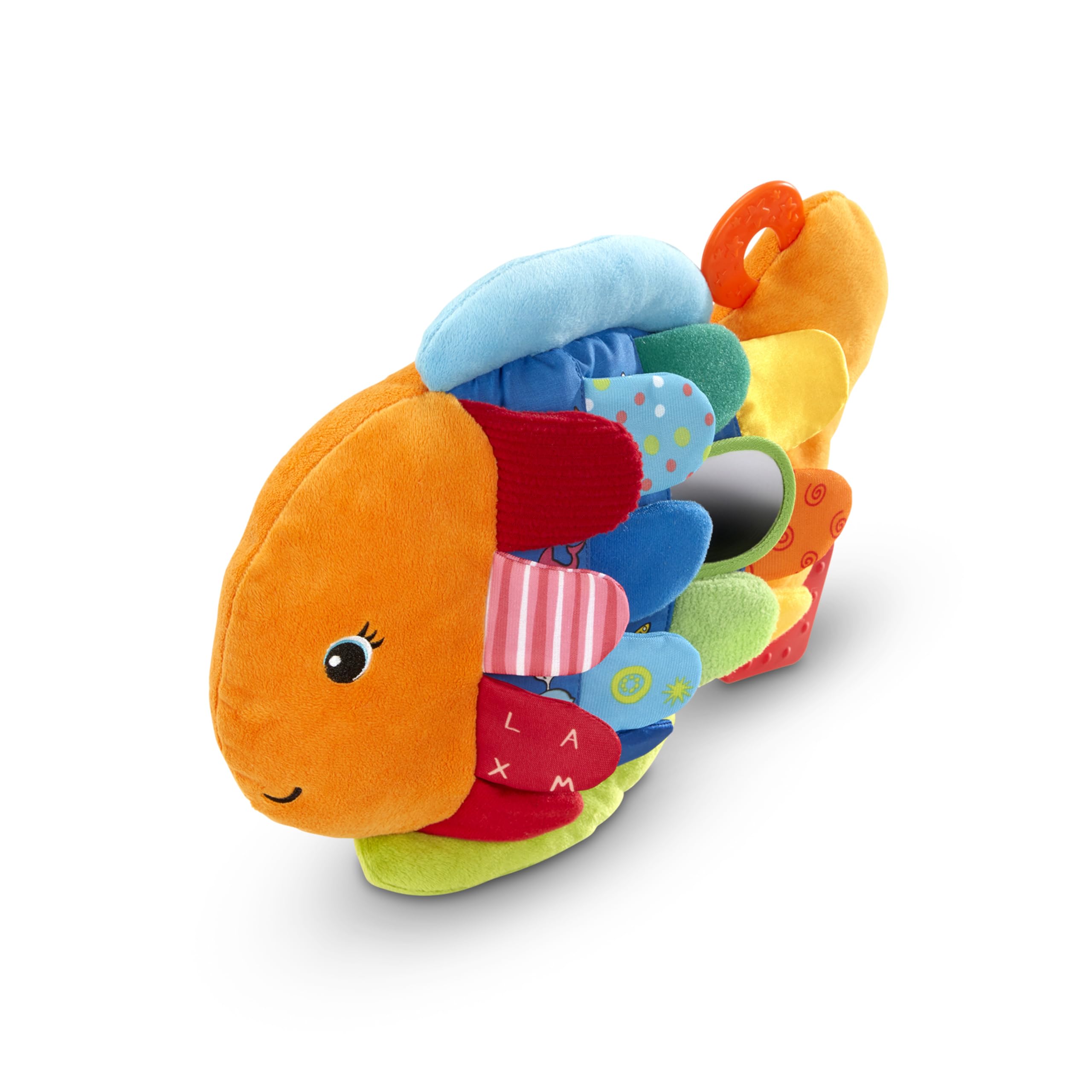 Melissa & Doug K’s Kids, Flip Fish Stuffed Animal, Soft Baby Book, Multi-Textured Squeaking & Crinkling Infant Sensory Toys for Babies with Baby Mirror, Tummy Time Toys for Infants Ages 0–9 Months