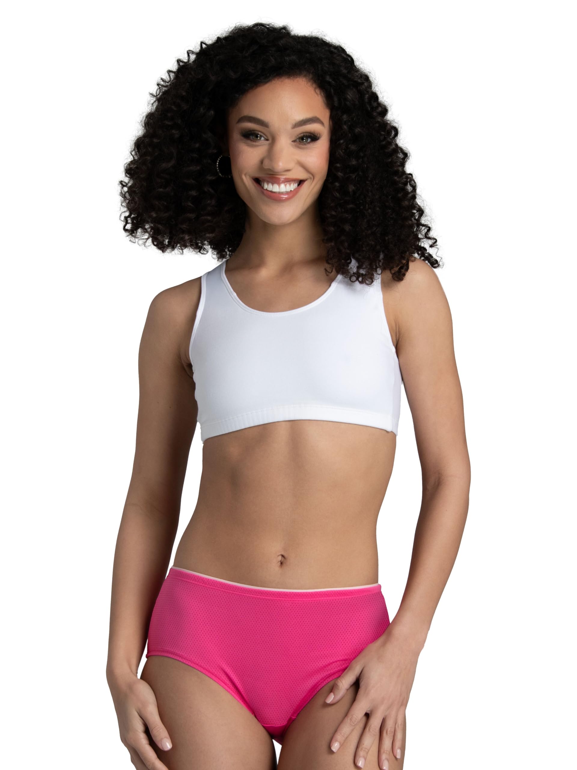 Fruit Of The Loom Womens Breathable Underwear, Moisture Wicking Keeps You Cool & Comfortable, Available In Plus Size Briefs, Micro Mesh - Low Rise Brief - 6 Pack - Colors May Vary, 8 US