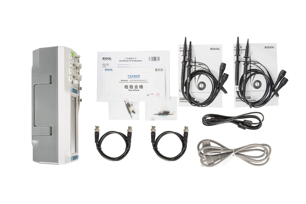 Rigol DS1104Z-S Plus 100 MHz Digital Oscilloscope with 4 Channels and 16 Digital Channels + 25 MHz Bandwidth with 2 Signal Source Channels