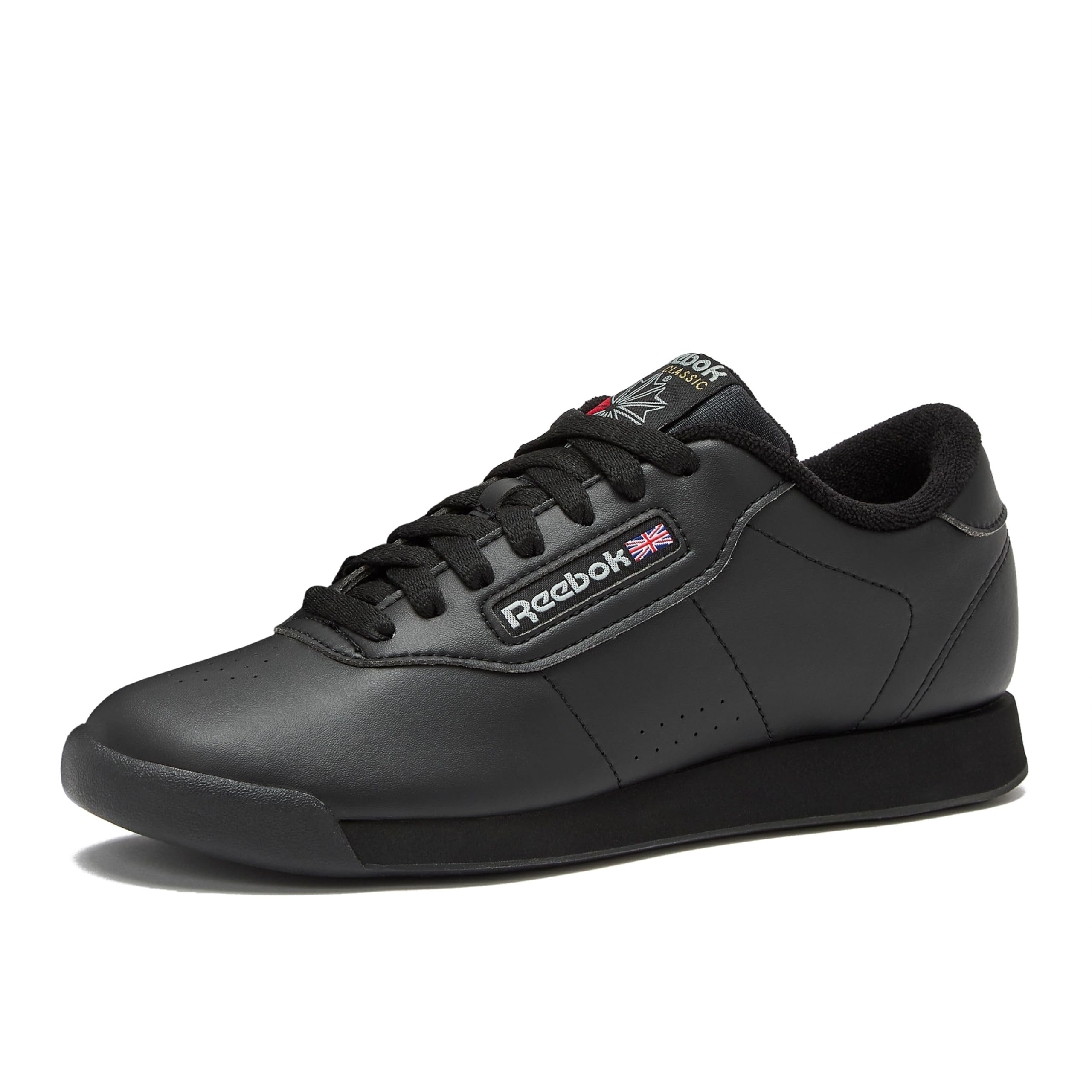 Reebok Princess Sneakers for Women, Comfortable Walking or Tennis Womens Shoes, Us-Black, 9.5 Wide