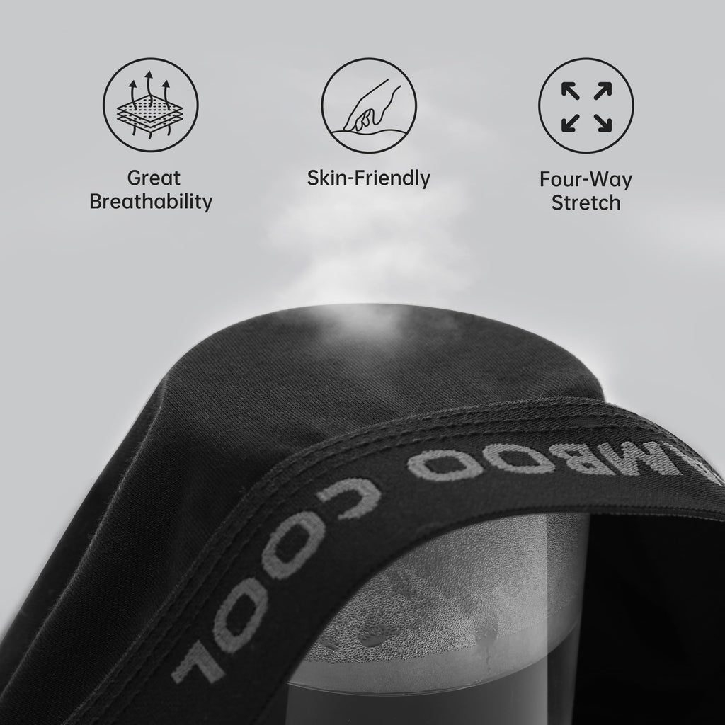 BAMBOO COOL Men's Ultra Breathable Underwear,No Riding Up Boxer Briefs with ComfortFlexible Waistband,Multipack
