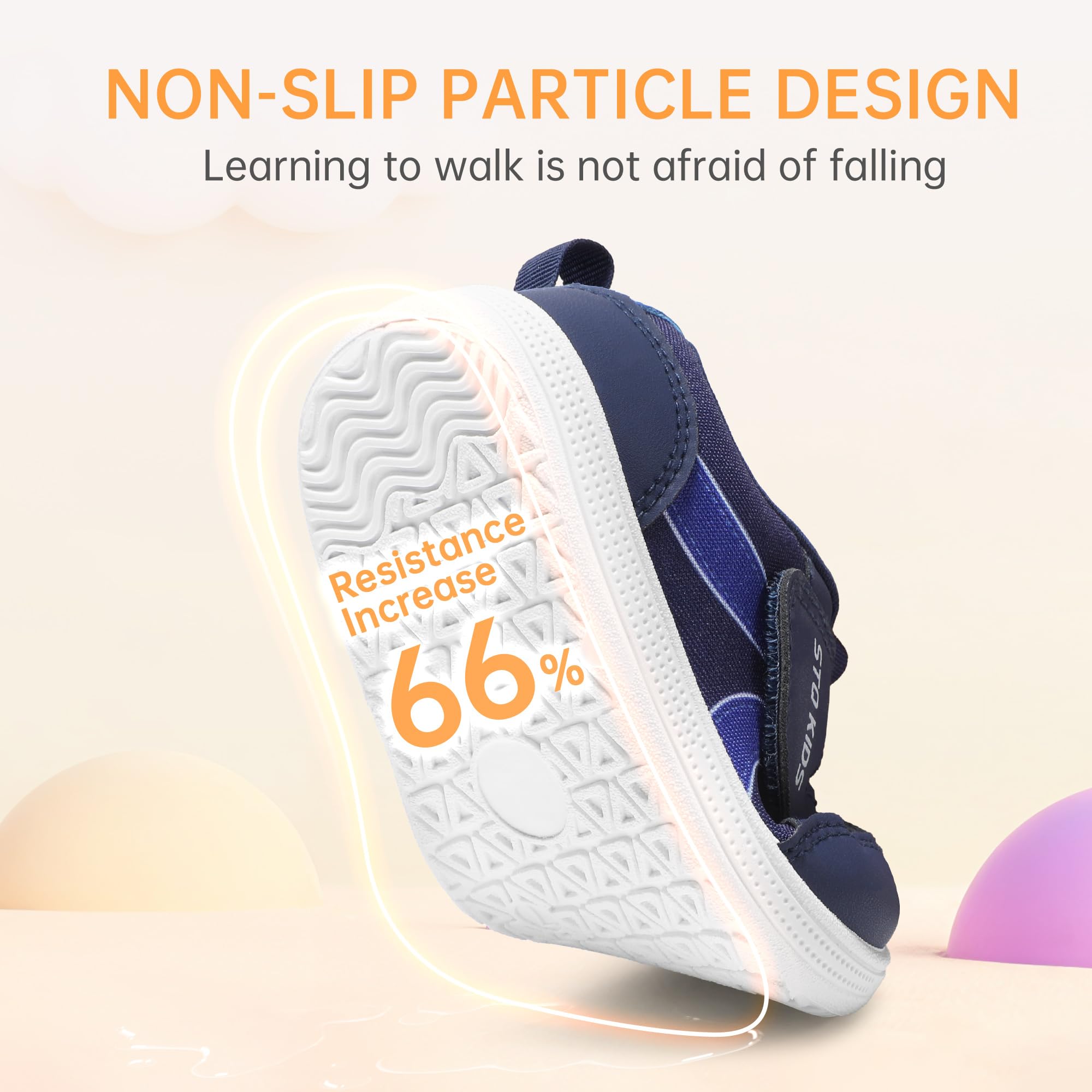 Toddler Wide Toe Box Shoes Boys Barefoot Shoe Boy Sneakers Kids Tennis Shoes Preschool Non Slip Lightweight Comfortable First Walking Running Outdoor Activities Navy White Infant Size 4