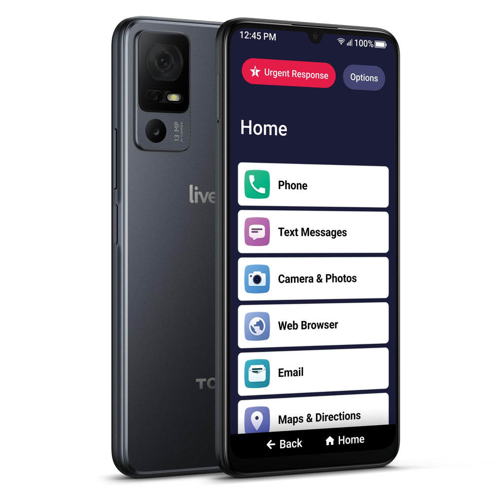 LIVELY Jitterbug Smart4 Smartphone for Seniors - Cell Phone for Seniors - Not Compatible with Other Wireless Carriers - No SIM Needed - Must Be Activated Phone Plan