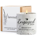 Engagement Gifts - Gift for Newly Engaged Couples, Fiance Gifts for Women, Bridal Shower, Wedding Bride Gift - Engaged Present 6 Oz Engaged 2026 Lavender Ceramics Candle