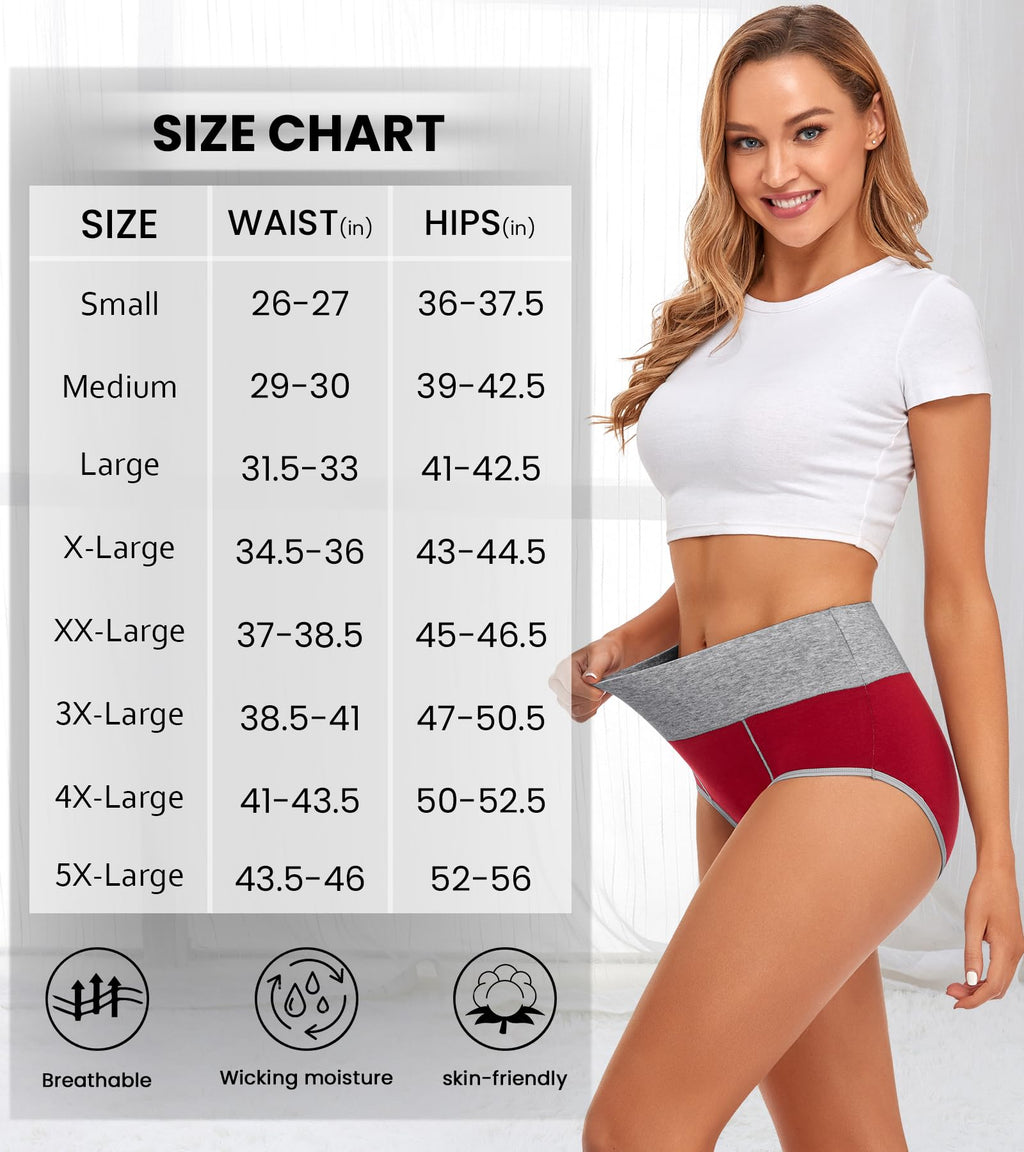 CULAYII Postpartum Underwear for Women High Waisted Cotton Underwear Soft Breathable Panties Stretch Briefs