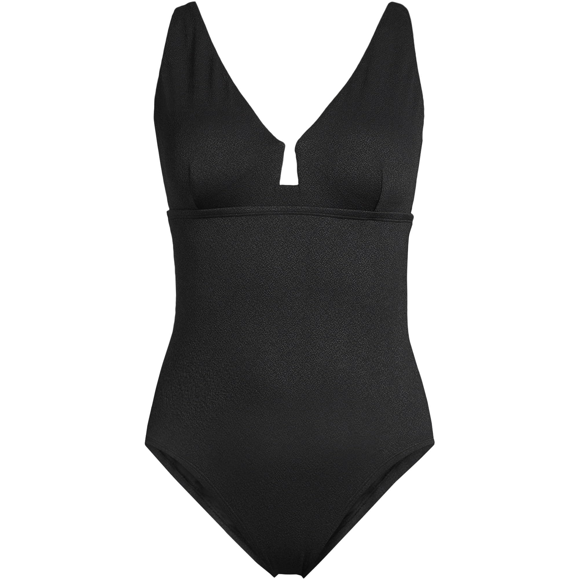 Lands' End Women's Crepe Rectangular Wire One Piece X-Small Black