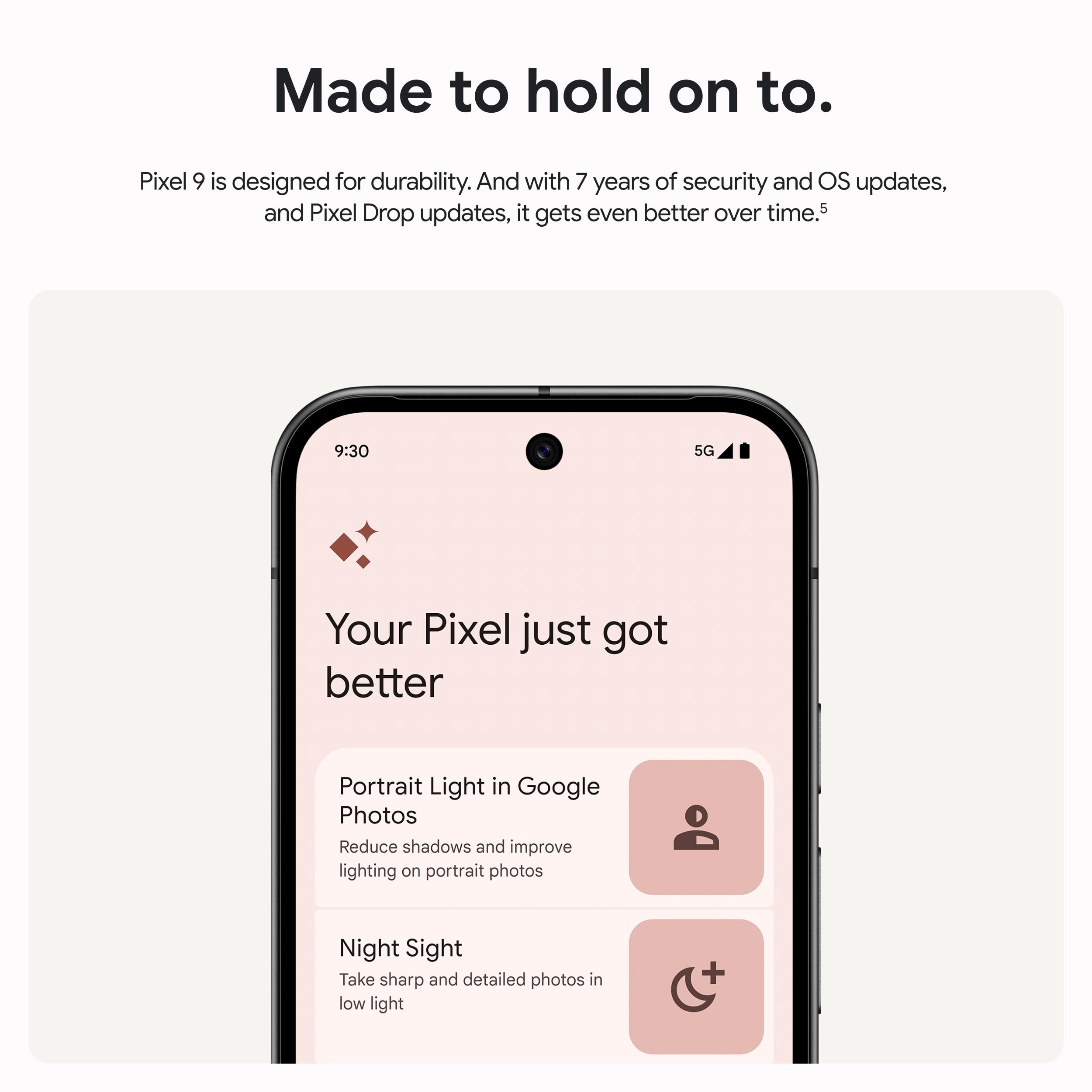 Google Pixel 9 - Unlocked Android Smartphone with Gemini, 24-Hour Battery, Advanced Camera, and 6.3" Actua Display - Wintergreen - 256 GB