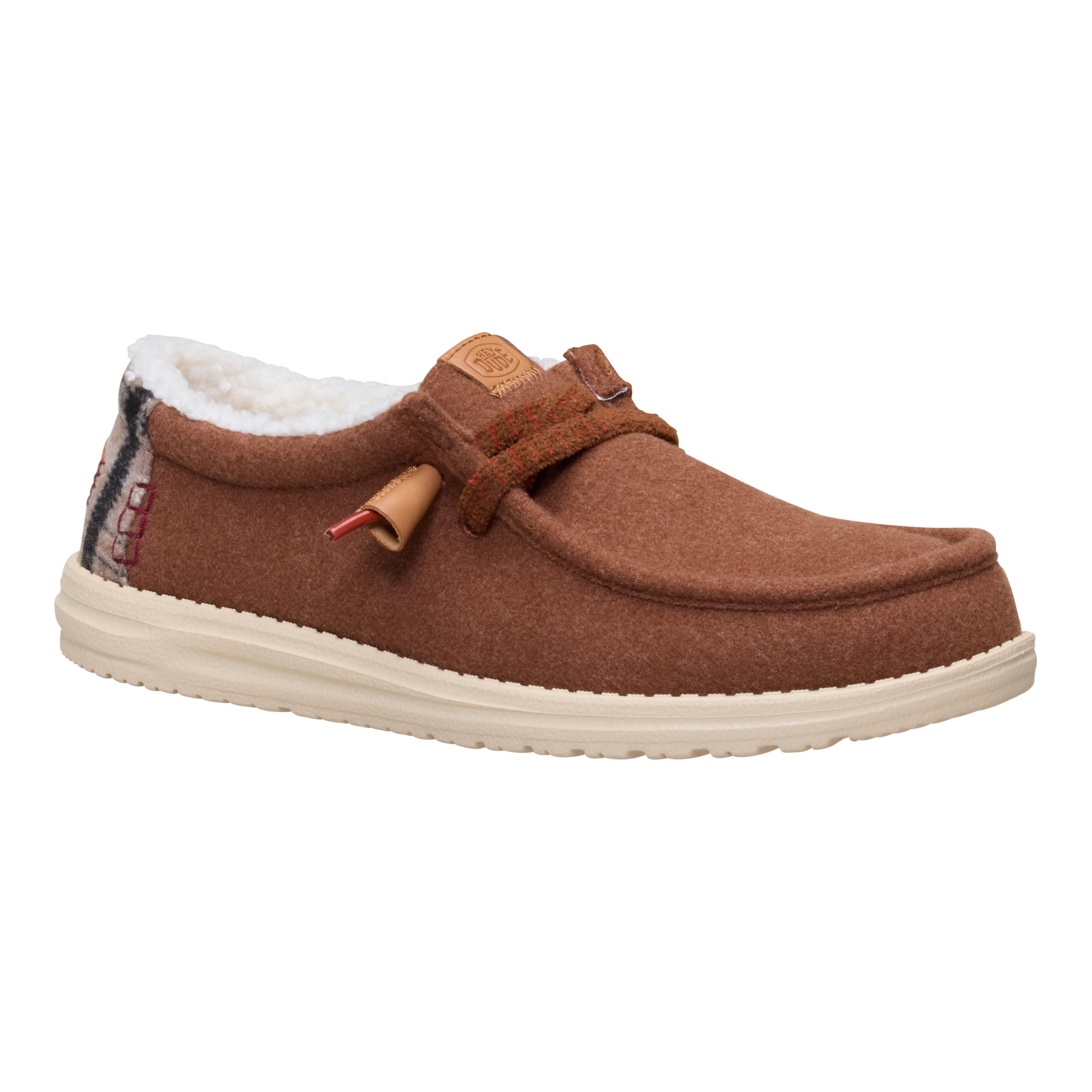 HEYDUDE Wally Cozy Plaid Downtown Brown/Multi 11, Men’s Shoes, Slip-on Loafers, Comfortable & Light-Weight