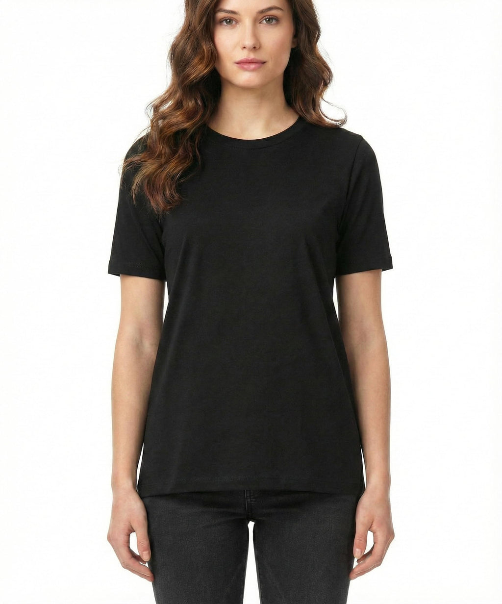 Captain Cory Women’s 100% Combed Ring-Spun Cotton T-Shirt | Ultra-Soft, Breathable, Bio-Washed Crew Neck | Plain Black or Snow White | Classic Fit | Gift-Ready | Perfect for Printing & DIY Art