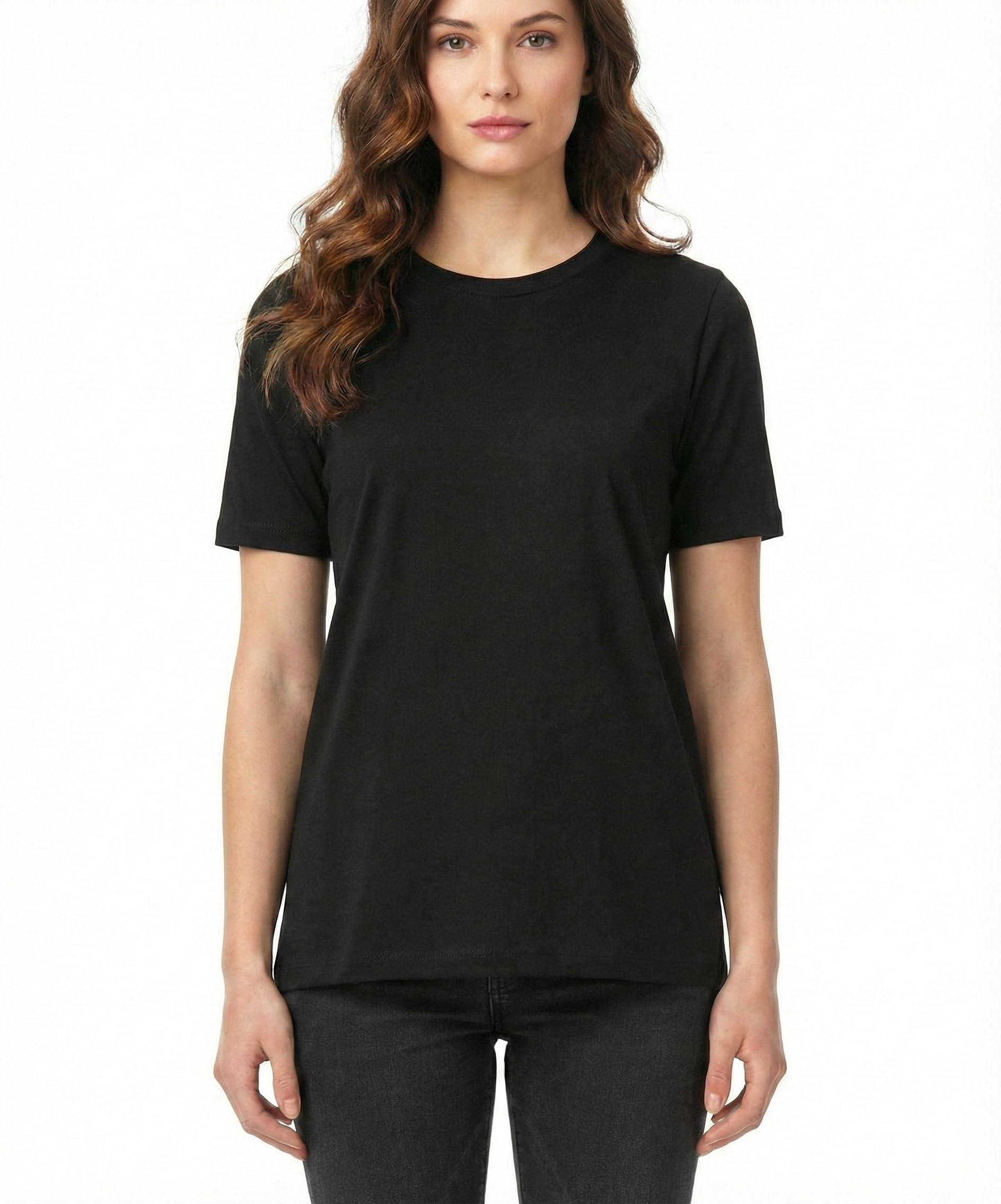 Captain Cory Women’s 100% Combed Ring-Spun Cotton T-Shirt | Ultra-Soft, Breathable, Bio-Washed Crew Neck | Plain Black or Snow White | Classic Fit | Gift-Ready | Perfect for Printing & DIY Art