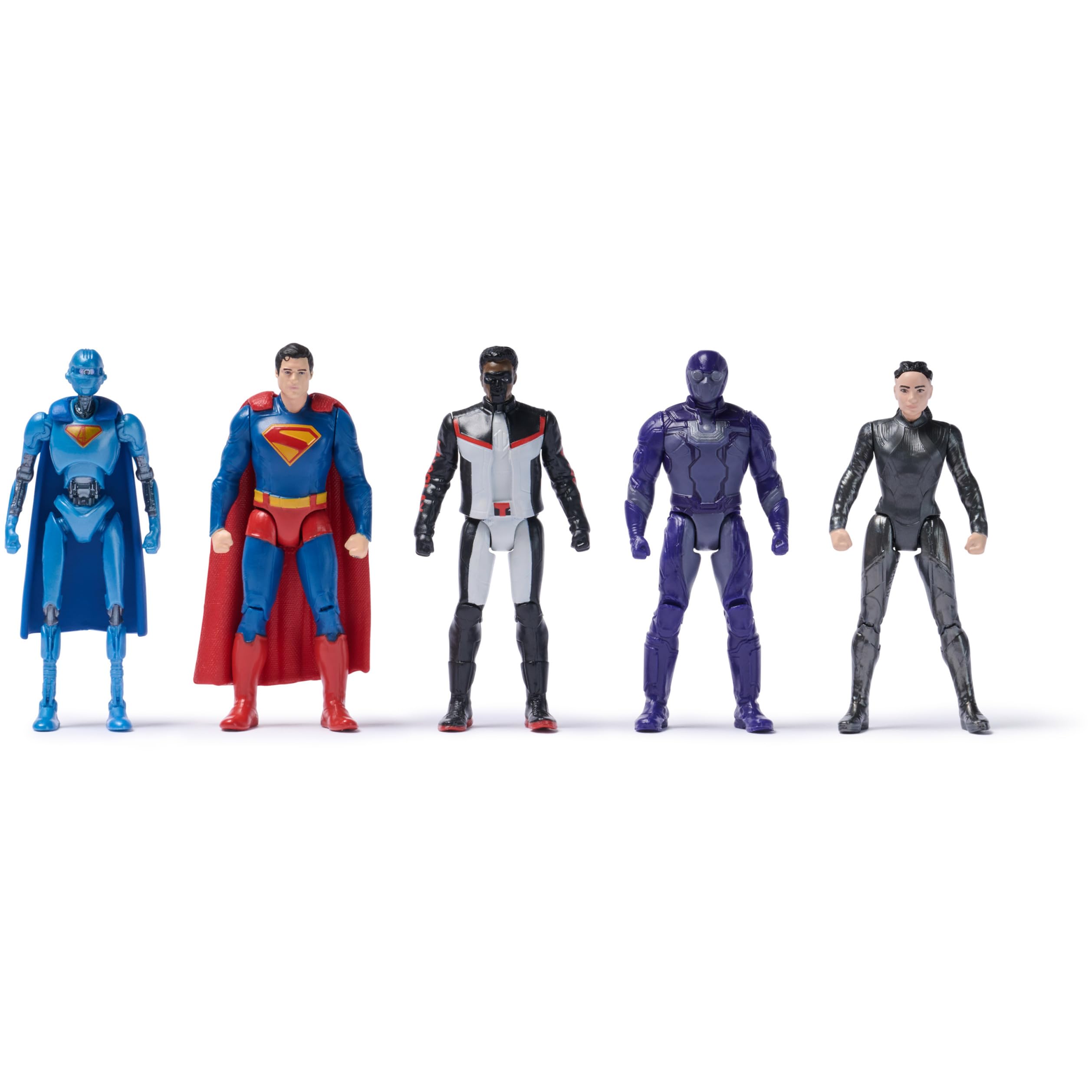 DC Comics, Superman Heroes Vs. Villains 5-Pack, 3-Inch Action Figure, Stylized Superhero Figures with Dynamic Poses and Battle Ready Armor, Kids Toys for Ages 4+
