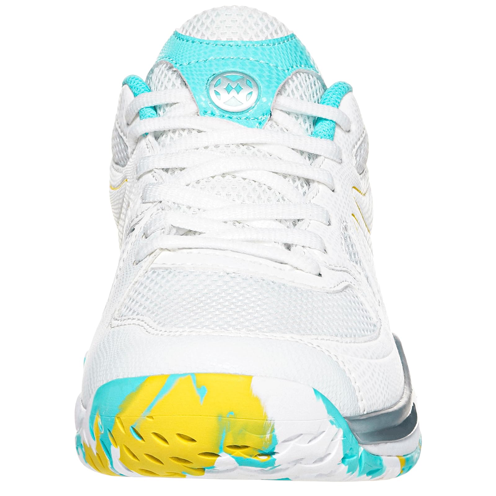 Sisttke Women's Badminton Pickleball Tennis Shoes Lightweight Breathable Non-Slip Court Sneakers for Racquet Sports Training White/Green