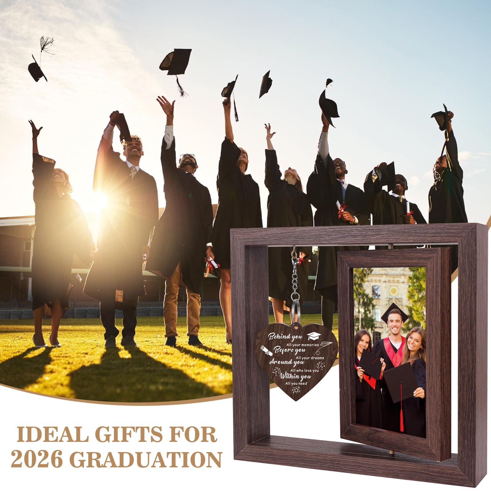 Boiveco 2026 Graduation Gifts for Her Him, Class of 2026 University College Middle High School Graduation Gifts for Women Men, Congratulations Inspirational Grad Gift for Masters Degree Phd Law School Nursing & Nurse Picture Frame 4x6