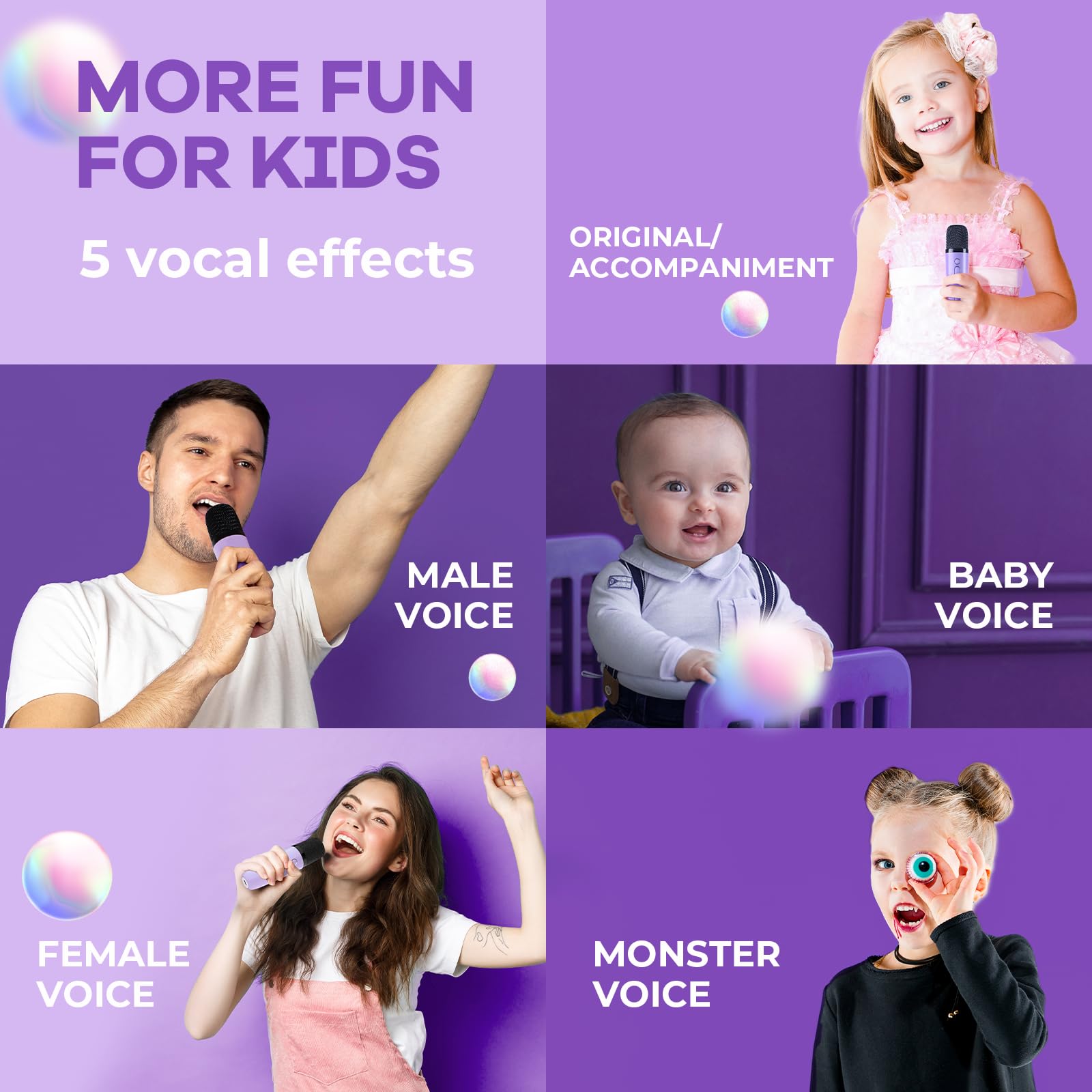 YLL Karaoke Machine for Kids, Portable Mini Speaker with 2 Wireless Microphones, 2026 TOP Kids Gifts for Girls Ages 3, 4, 5, 6, 7, 8, 9, 10, 12 +Years Old, 4-12th Birthday Present Toy Party (Purple)