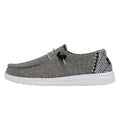 HEYDUDE Women's Wendy Chambray Woven Onyx Size 8 | Women's Shoes | Women's Slip On Shoes | Comfortable & Light-Weight