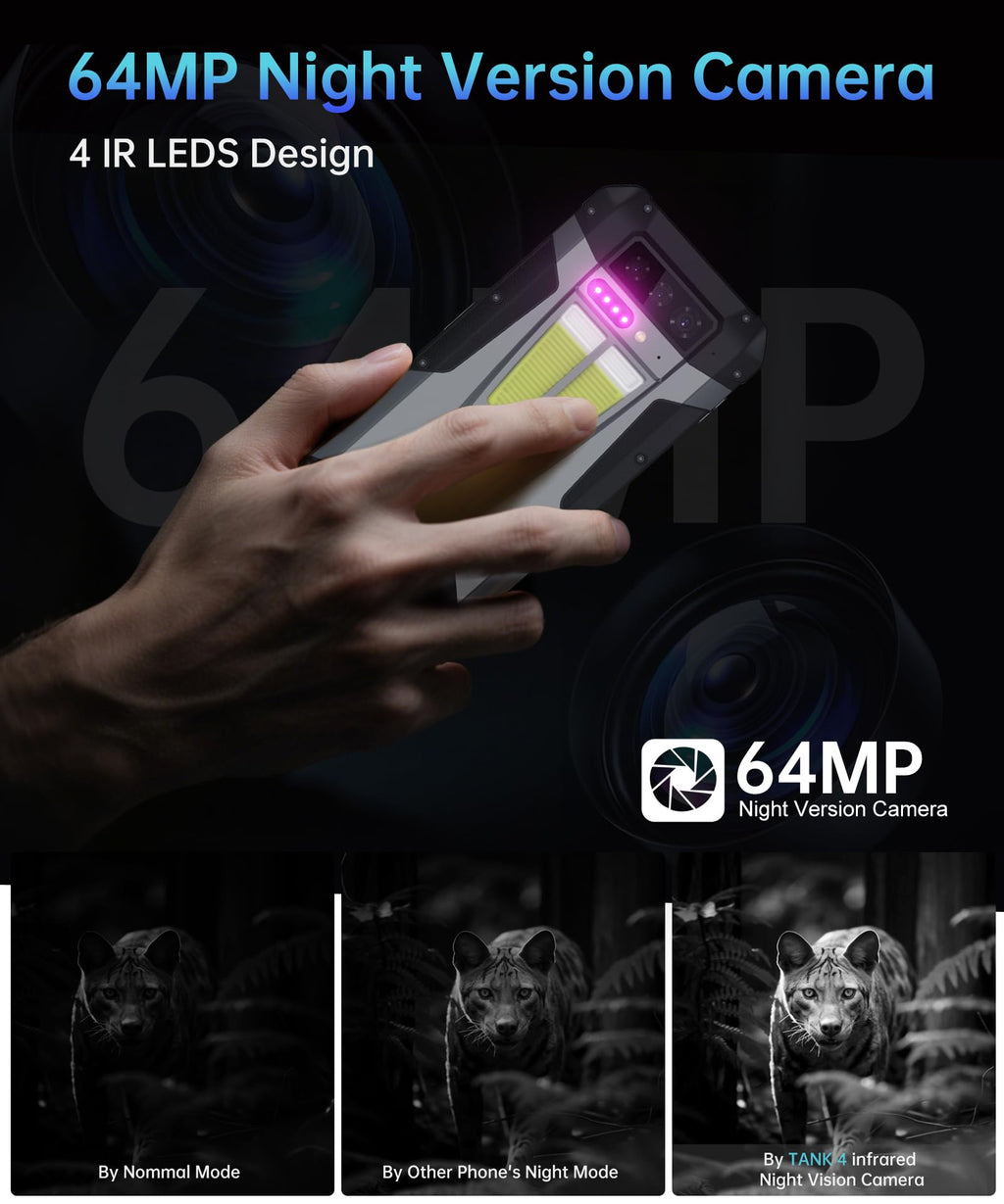 8849 Tank 4 Rugged Smartphone Unlocked, 5G Android 14 Mobile Phones with 100 Lumens Projector, 6.78’’ AMOLED Screen Waterproof Rugged Phone 512GB, 24GB RAM/1200LM Camping Light/OTG/11600mAh(66W)/GPS