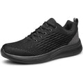 AMANSSE Men's Walking Shoes Non Slip Running Sneakers Lightweight Breathable Tennis Shoes Workout Athletic Sneakers Black Size 10.5