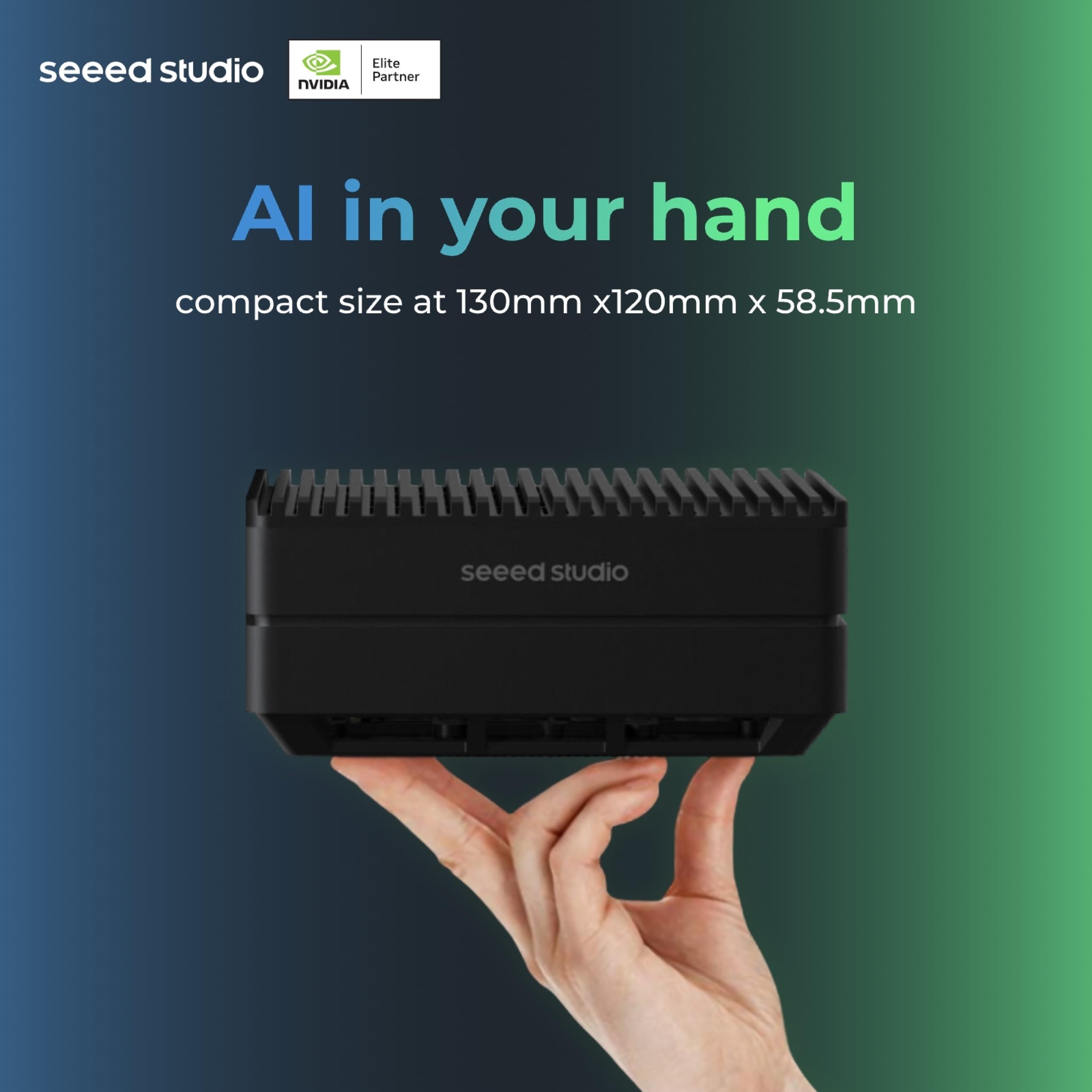 seeed studio NVIDIA Jetson Orin NX 16GB Edge AI Device - reComputer J4012, 4xUSB 3.2, M.2 Key E & Key M Slot, Pre-Installed Jetpack System with NVIDIA Jetpack on 128GB NVMe SSD
