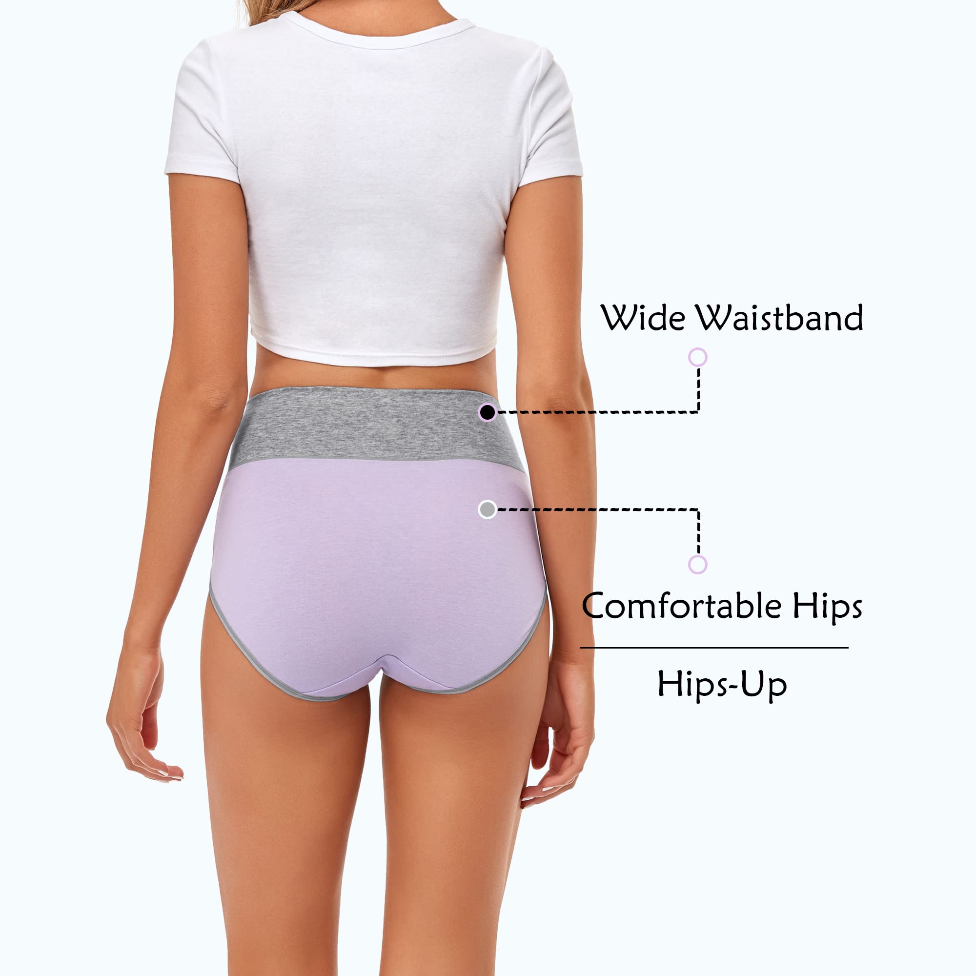 CULAYII Postpartum Underwear for Women High Waisted Cotton Underwear Soft Breathable Panties Stretch Briefs