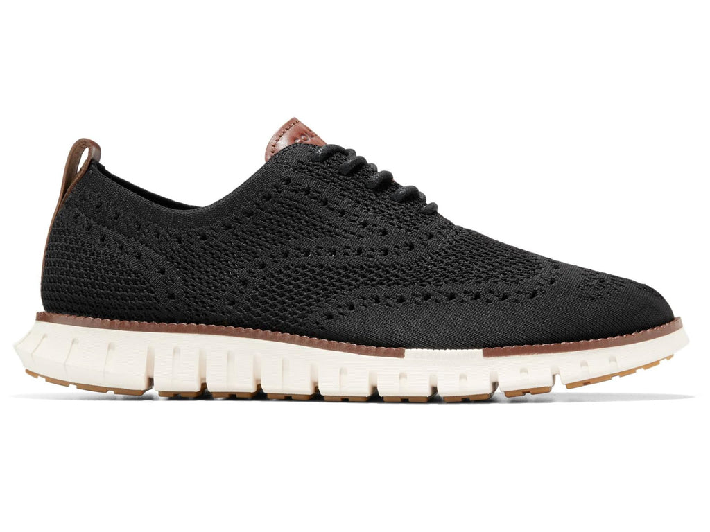 Cole Haan Mens Zerogrand Remastered Stitchlite Wing Tip Oxford, Black/Ivory, 12-M US