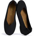 Project Cloud Womens Flats - Memory Foam Insole Ballet Flats for Women Footwear - Non Slip and Lightweight Comfortable Shoes for Women 2026 (Prospect-BLKKN,7.5M) Black Knit