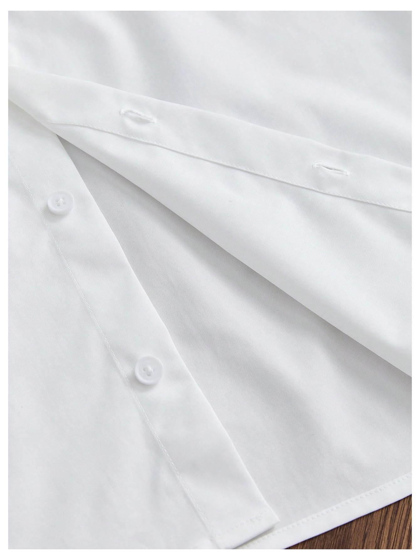 GORGLITTER Men's Letter Graphic Boxy Cropped Shirt Button Down Short Sleeve Loose Fit Streetwear Tops Y2K White Medium