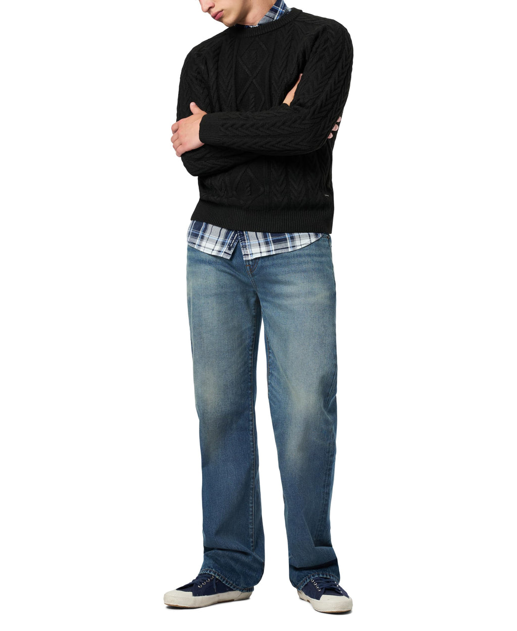 Buffalo David Bitton Men's Easy Fit Ruffer Jean Heritage Authentic Denim, Dirty Wash, 30W x 32L