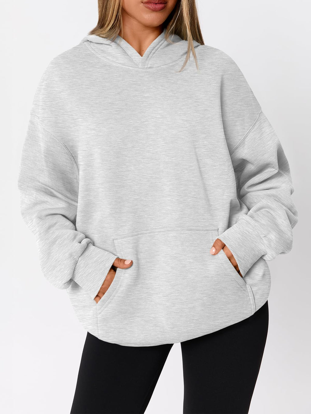 WYNNQUE Hoodies for Women Oversized Sweatshirts Fall Fashion Outfits 2026 Casual Sweaters Tops Fleece Plus Size Workout Comfy Winter Clothes Grey M