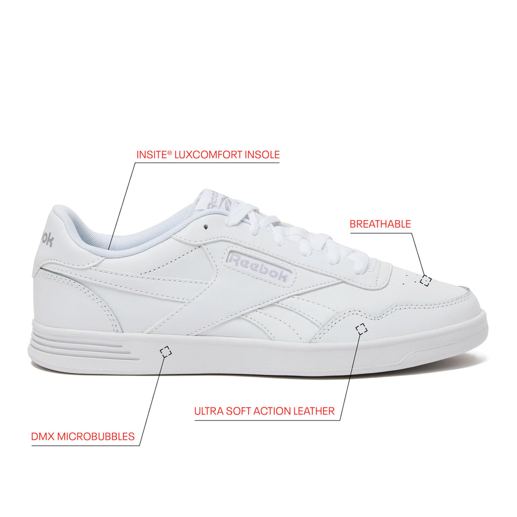 Reebok Court Advance Sneakers for Men - Casual Tennis Mens Shoes Size 6 to 15, White or Black, FFP- Footwear White/Cold Grey 2/Footwear White, 3.5