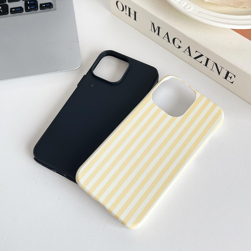 CHEDEMK Compatible with iPhone 15 Case, Cute Fashion Aesthetic Striped Pattern Cover for Women, Shockproof Soft TPU and Hard PC Protective Phone Case for iPhone 15 6.1"- Pink