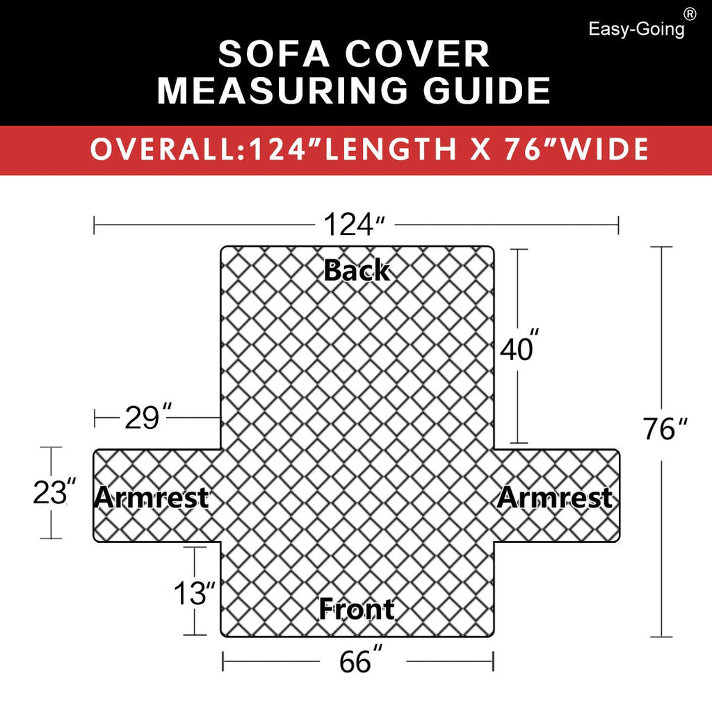 Easy-Going Reversible Couch Cover for 3 Cushion Couch Sofa Cover for Dogs Water Resistant Furniture Protector Cover with Foam Sticks Elastic Straps for Pet Cat (Sofa, Gray/Light Gray)