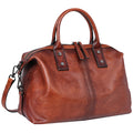 Iswee Satchel Bags Retro Leather Purses for Women Handbags Shoulder Bags Luxury Tote Hobo Cross Body Work Doctor Bag Pocketbooks (Brown)