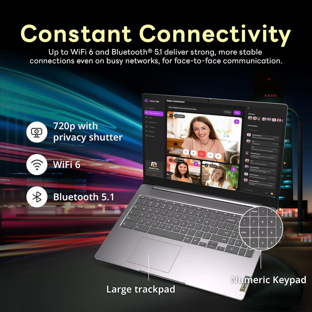 Lenovo Chromebook Premium 15.6" FHD Slim Light Laptop Computer Business & Student, Intel Celeron N4500, 4GB RAM, 192GB Storage (64GB eMMC+ 128GB Card), WiFi 6, Long Battery, Chrome OS HubxcelAccessory