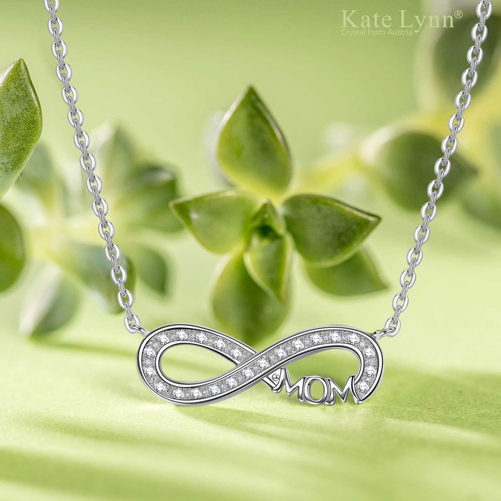 Kate Lynn Endless Love Infinity Necklace for Mom, Women Jewelry, Birthday Gifts Mothers Day Gifts for Mom Christmas Gift