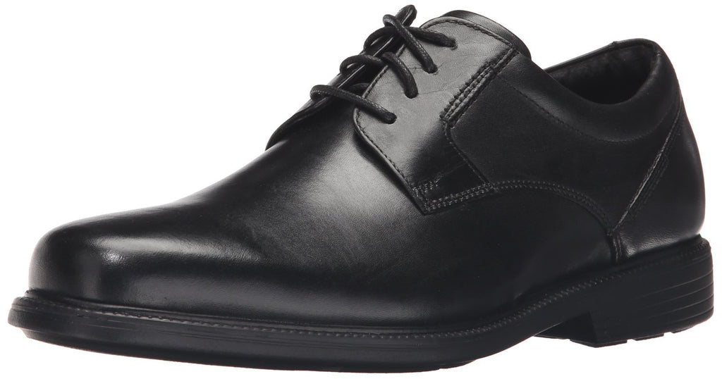 Rockport Mens Charles Road Plain Toe Oxford Black Leather 11.5 W (EE)-11.5 W