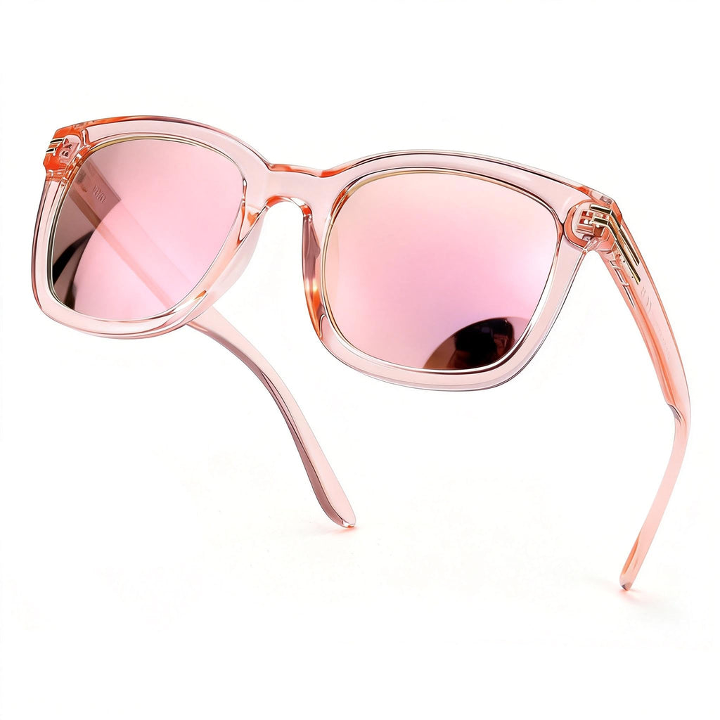 SIPHEW Polarized Sunglasses for Women/Men|Large Frame Sunglasses w UV400 Protection| Oversized Square S Mirrored Shade
