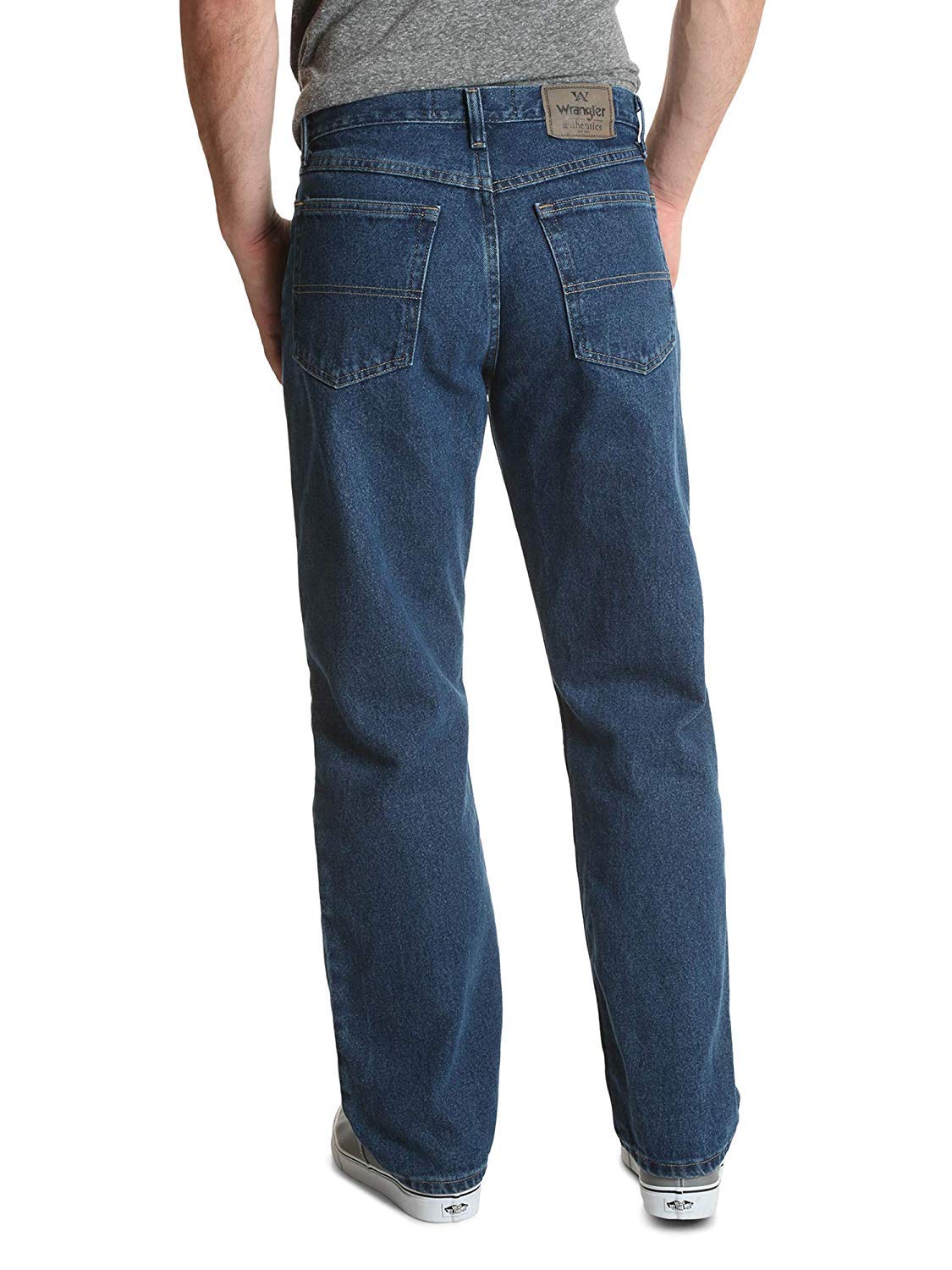 Classic 5-Pocket Relaxed Fit Cotton Jean, Dark Stonewash, 40W X 28L