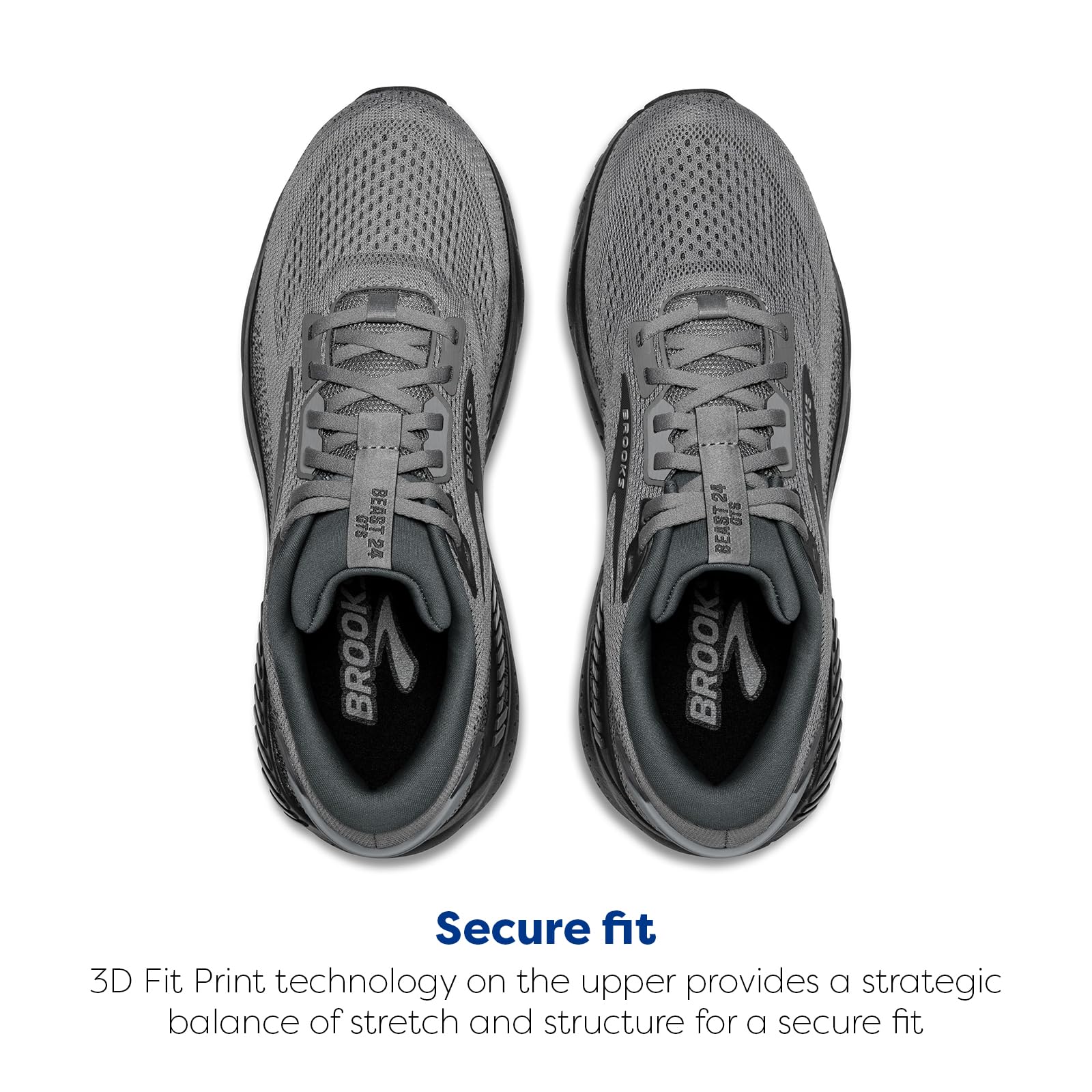 Brooks Men’s Beast GTS 24 Supportive Running & Walking Shoe - Primer Grey/Ebony - 13 Medium