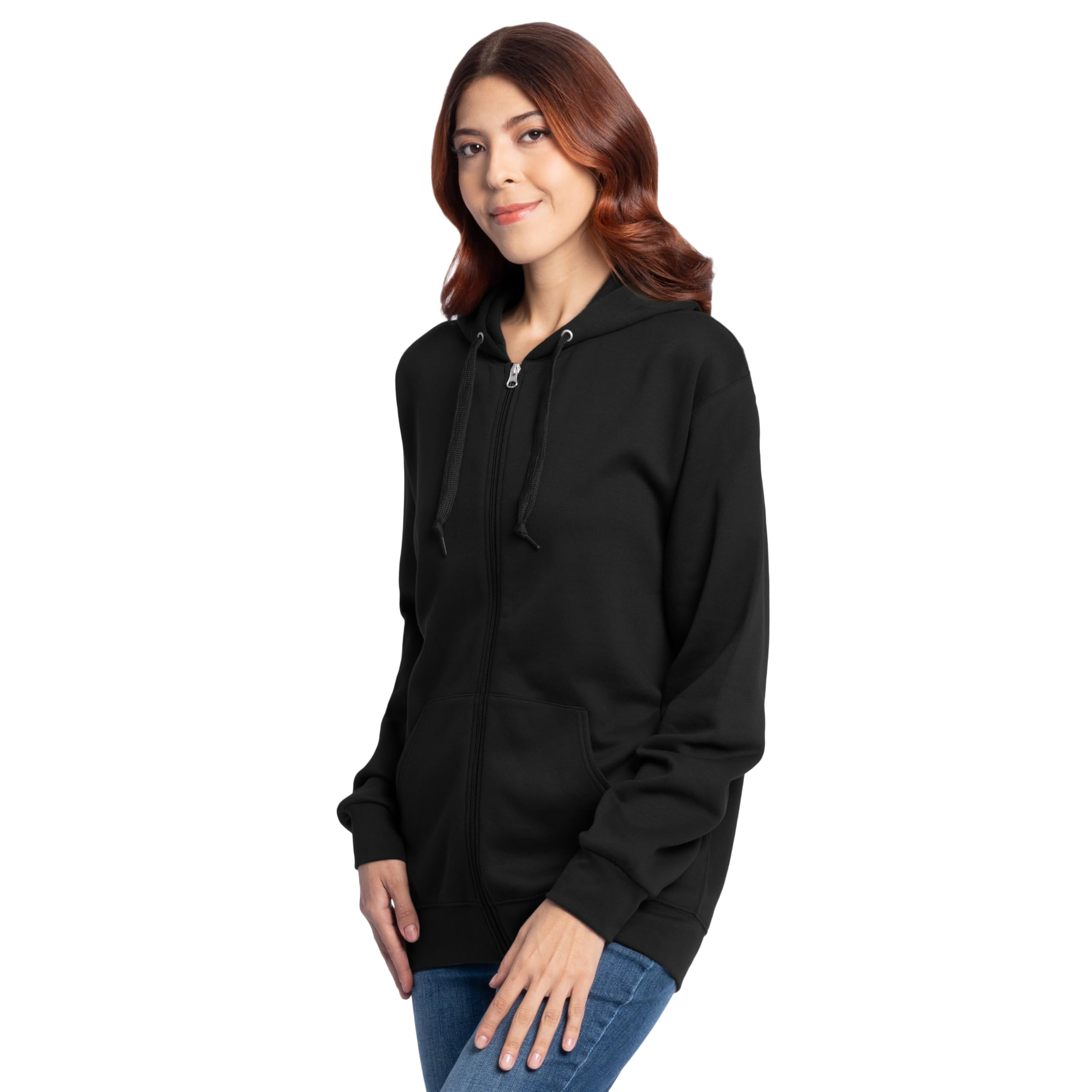 Fruit Of The Loom Unisex Adult Eversoft Fleece Hoodies, Pullover & Full Zip, Moisture Wicking Breathable, Sizes S-4x Shirt, Black, Small US