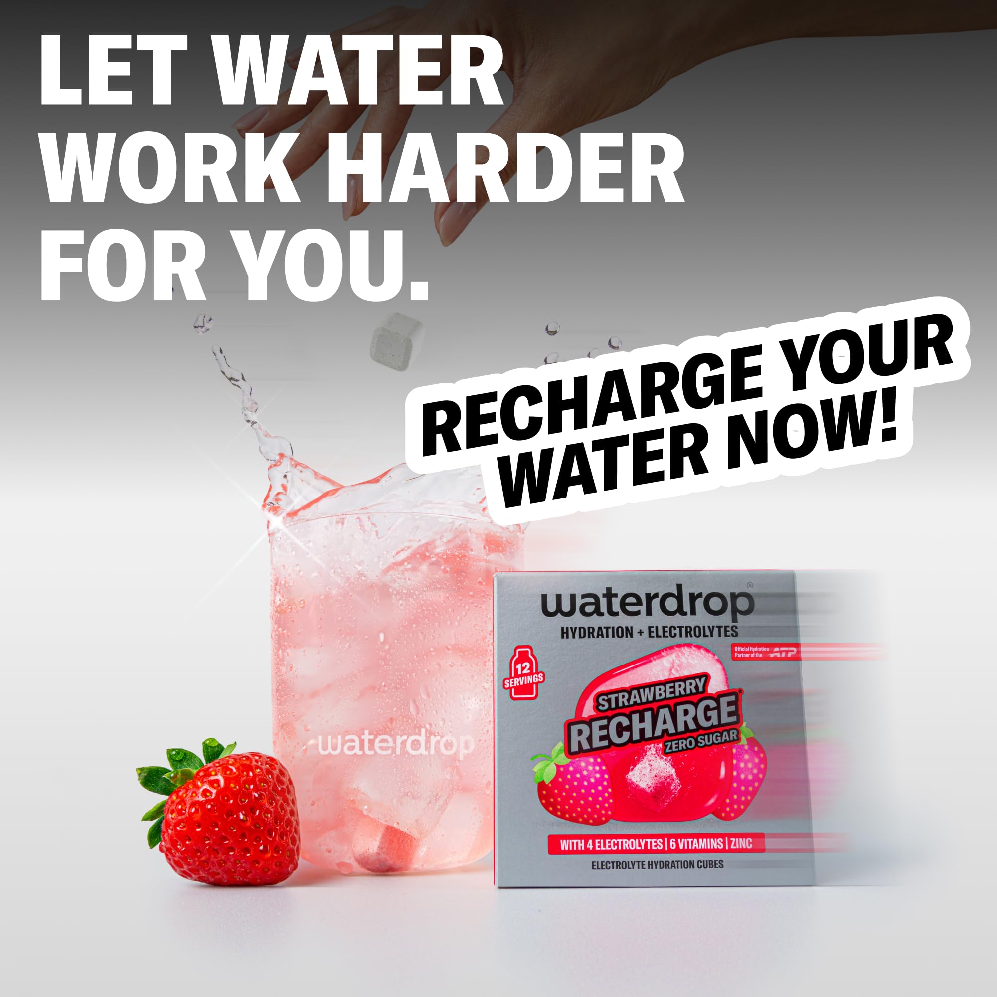 Waterdrop Microlyte Strawberry 2 Pack – Sugar-Free Electrolytes for Fitness & Hydration – 24 Drops with Magnesium, Calcium, Sodium + Zinc – Electrolyte Water Flavoring in Strawberry