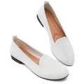 BABUDOG Women's Sparkly Flats Shoes Shiny Mesh Loafers Shoes Soft Memory Foam Flats(Sparkly White.US9)