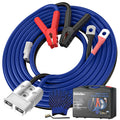 EXTRESPO 2/0 Gauge 30 FT Heavy Duty Jumper Cables, 1500Amp Quick Connect Booster Cables for 12V & 24V Cars, SUVs and Trucks, Kit with Carry Case, Gloves, Brushes