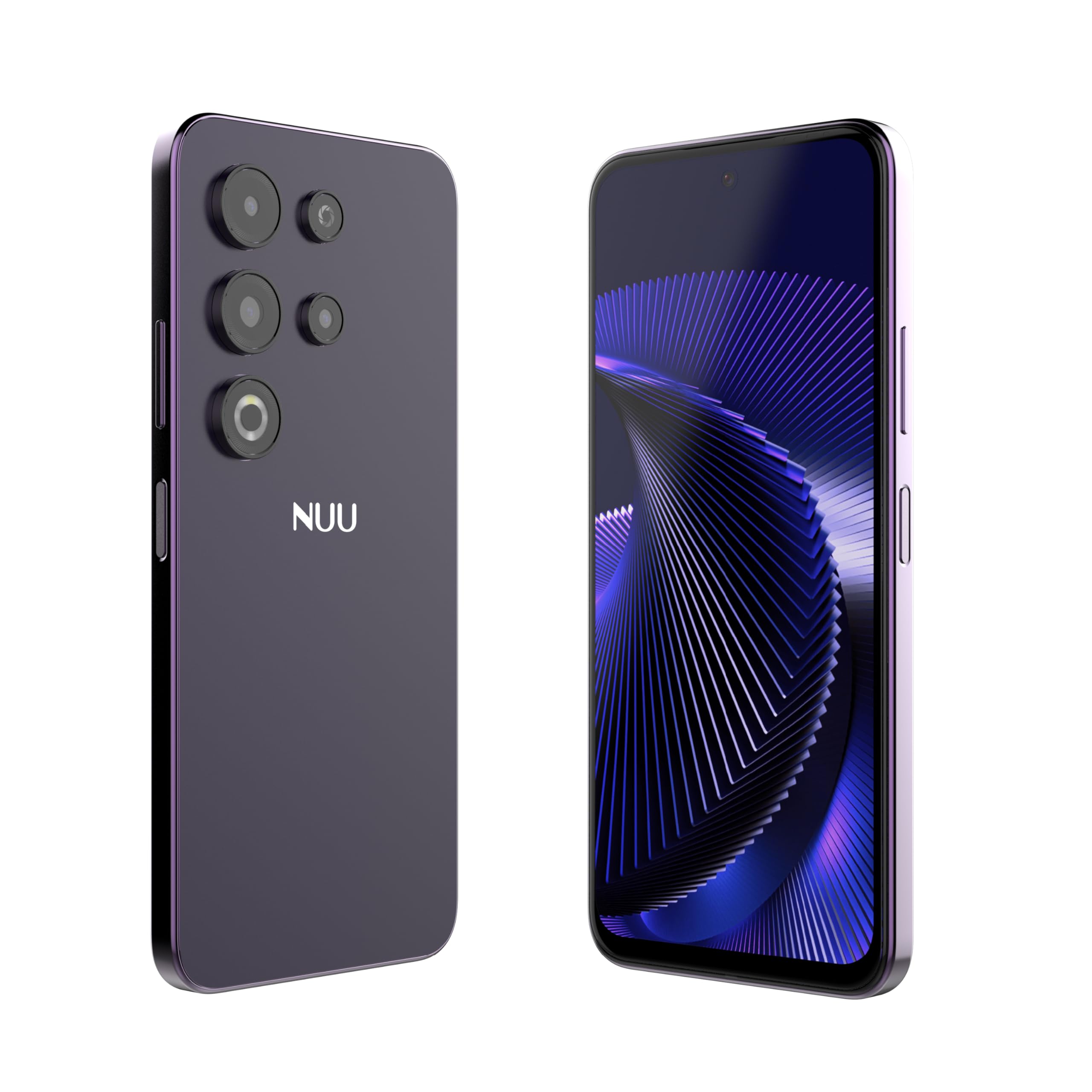 NUU N30 Cell Phone Unlocked for T-Mobile, Mint, Metro, Qlink, Tello 6GB/128GB, Teen Phone, Dual SIM 4G, Octa-Core 6.7" 90Hz HD+, Any Parental APP, Unlocked Android Phones, Purple, 1 Year US Warranty
