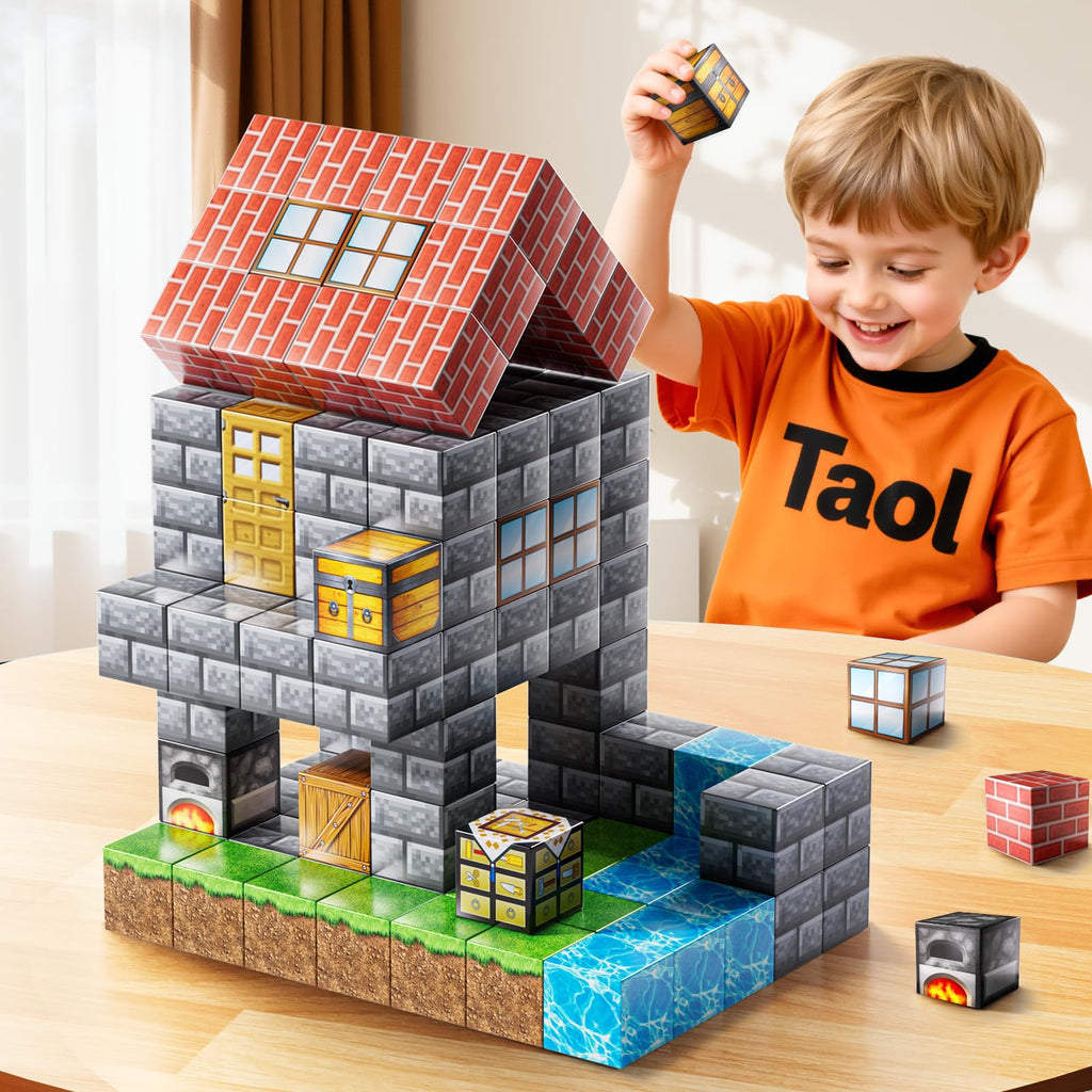 ZDRKWSM Magnetic Blocks Toys for Kids, 110PCS Magnetic Building Blocks, STEM Montessori Sensory Stacking Toy for Boys Girls Age 3 4 5 6 7 8 9 10, Christmas Birthday Gifts for Boys and Girls Age 3+