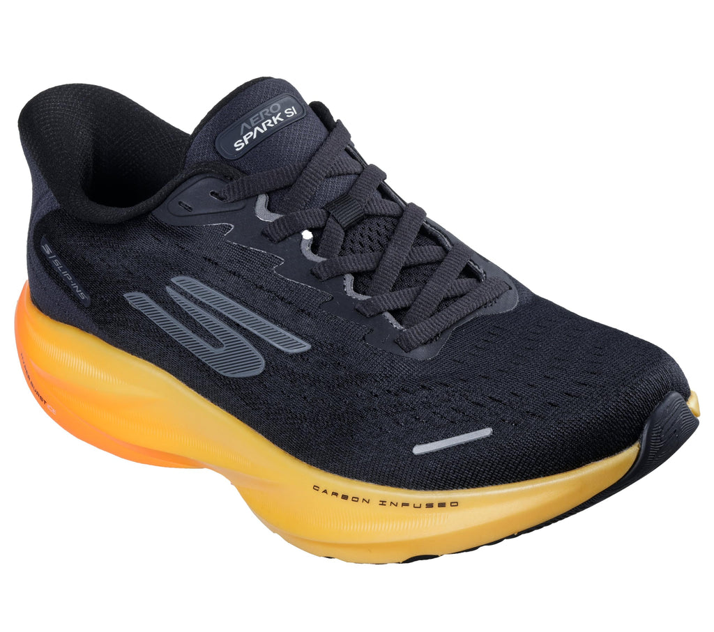 Skechers Men's Aero Spark Hands Free Slip-Ins Running Shoe, Dark Charcoal, 8.5