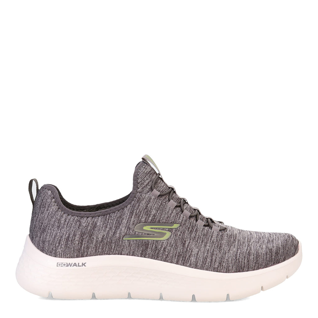 Skechers mens Gowalk Flex - Athletic Slip-on Casual Walking Shoes With Air Cooled Foam Sneaker, Grey/Lime 2, 9.5 US
