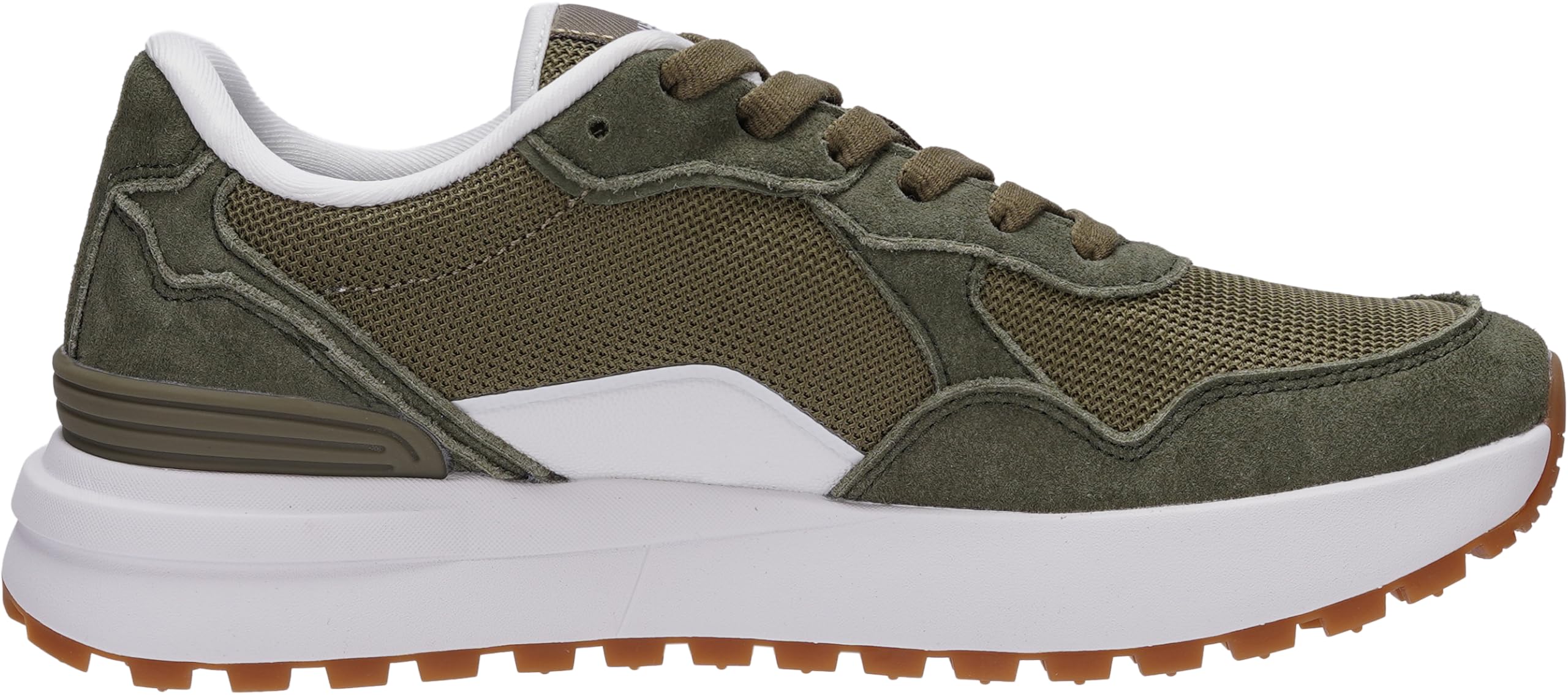WHITIN Women's Wide Width Walking Shoes Retro-Inspired Suede Sneakers Size 8.5 Cushioning Cross Jogging Fashion Comfortable Green 39