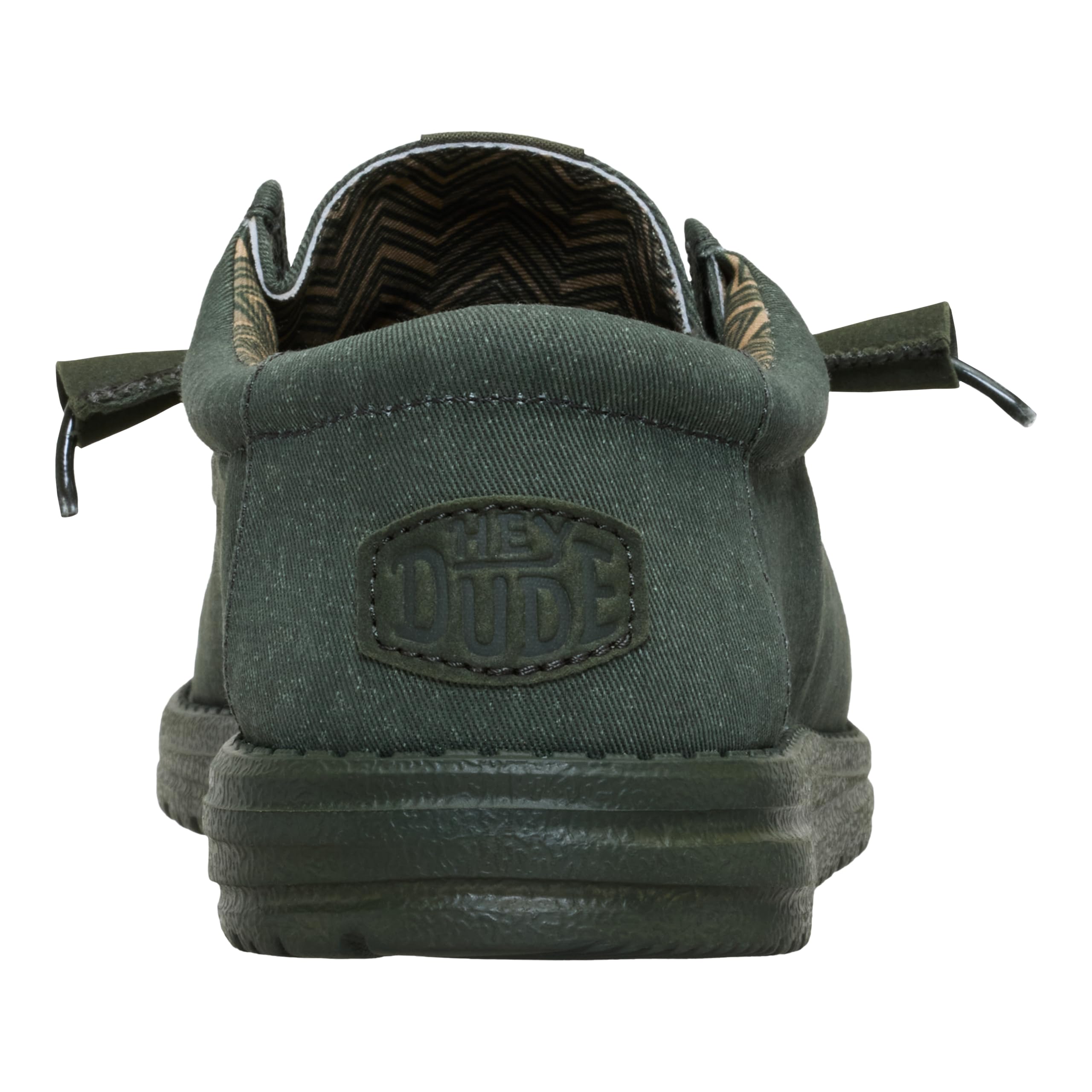 HEYDUDE Wally Stretch Canvas Deep Green Size 11, Men’s Shoes, Slip-on Loafers, Comfortable & Light-Weight