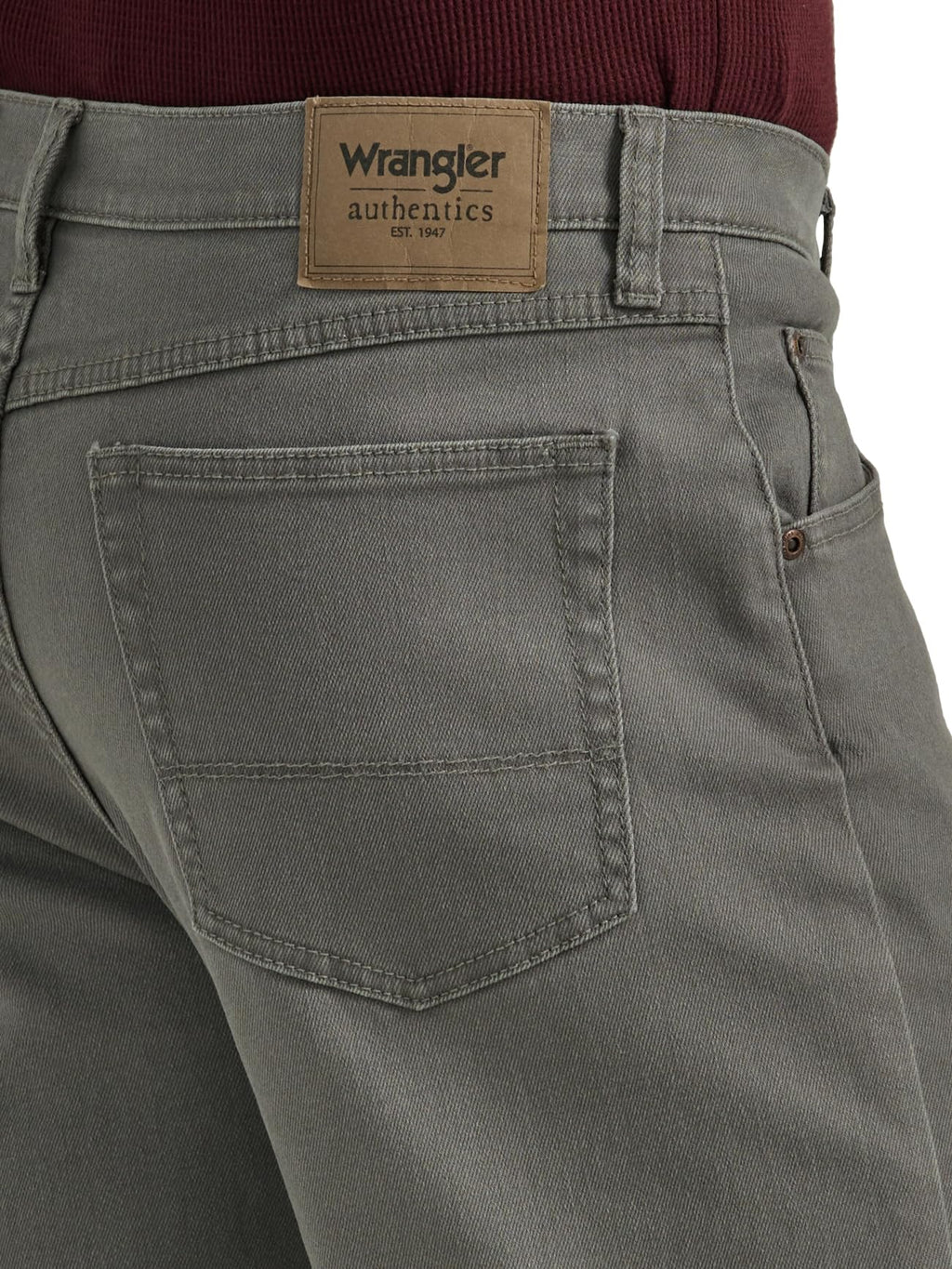Wrangler Authentics Men's Classic 5-Pocket Relaxed Fit Flex Jean Gargoyle 36W x 30L